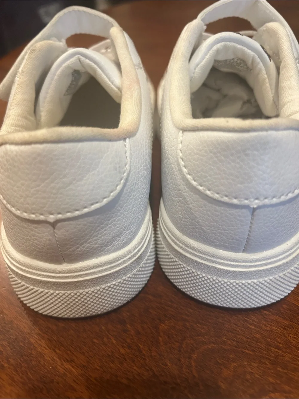 Ralph Lauren Polo Sutton Kids White Velcro & Lace Court Sneakers Size 1